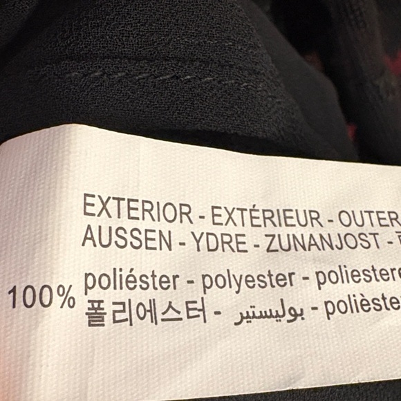 Zara Black and Red Floral Long Sleeve Dress - Picture 5 of 5